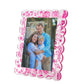 Pink Toile Acrylic Scallop Frame - Tara Wilson Designs