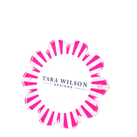 Pink & White Acrylic Daisy Frame - Tara Wilson Designs