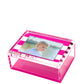 Pink & White Stripe Acrylic 5" x 7" Photo Box - Tara Wilson Designs