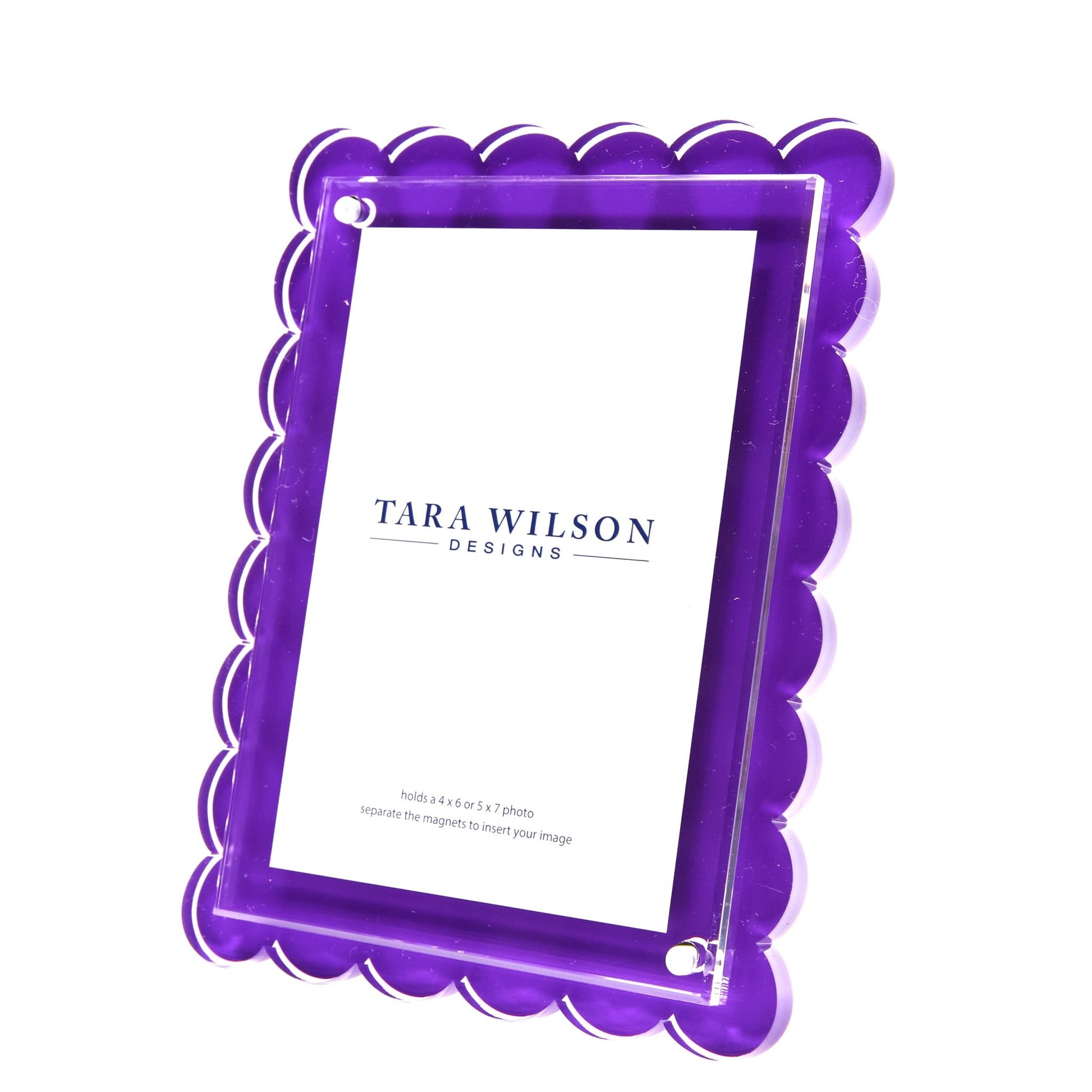 Purple Acrylic Scallop Frame - Tara Wilson Designs