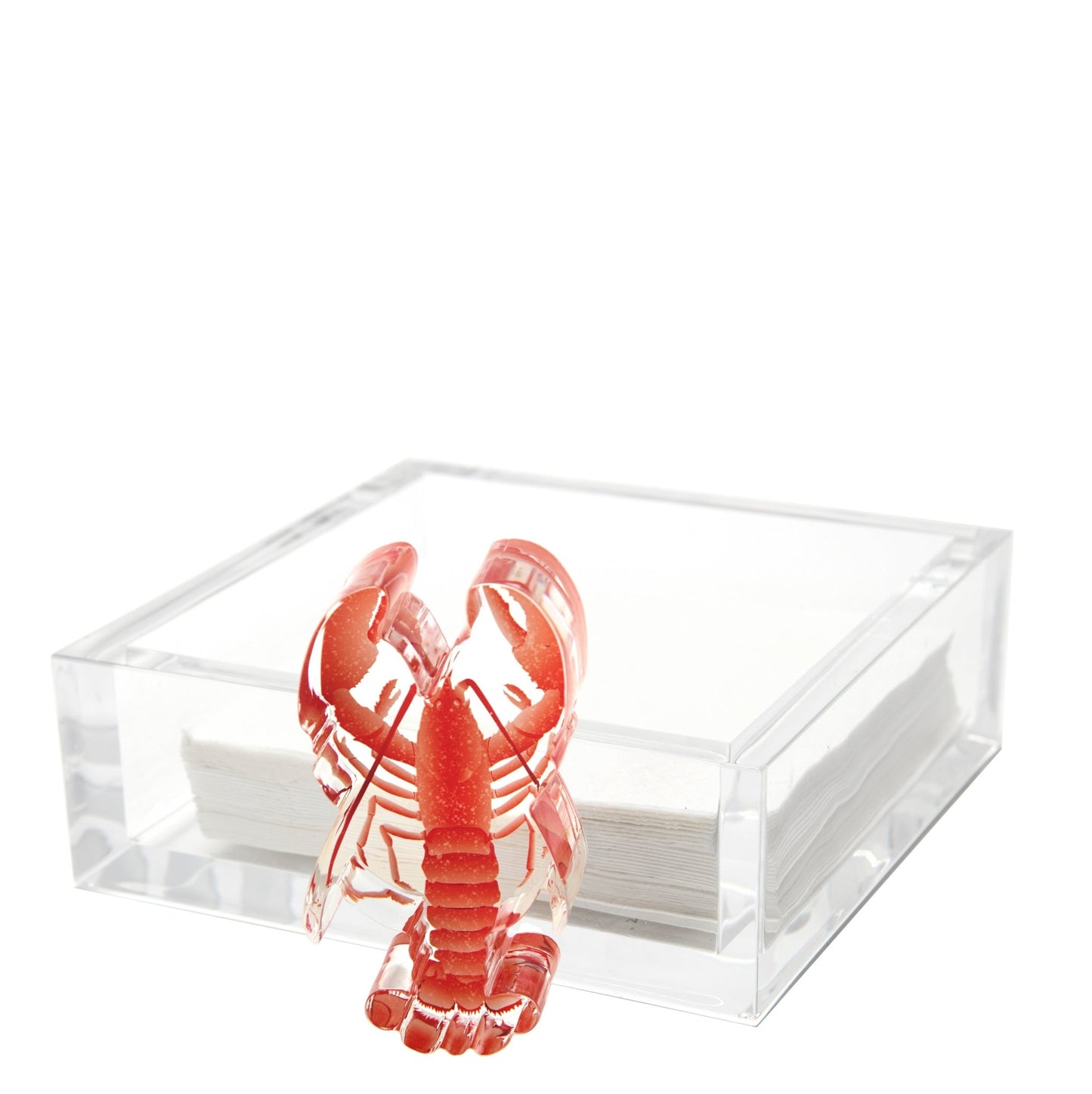 Red Lobster Acrylic Cocktail Napkin Holder - Tara Wilson Designs
