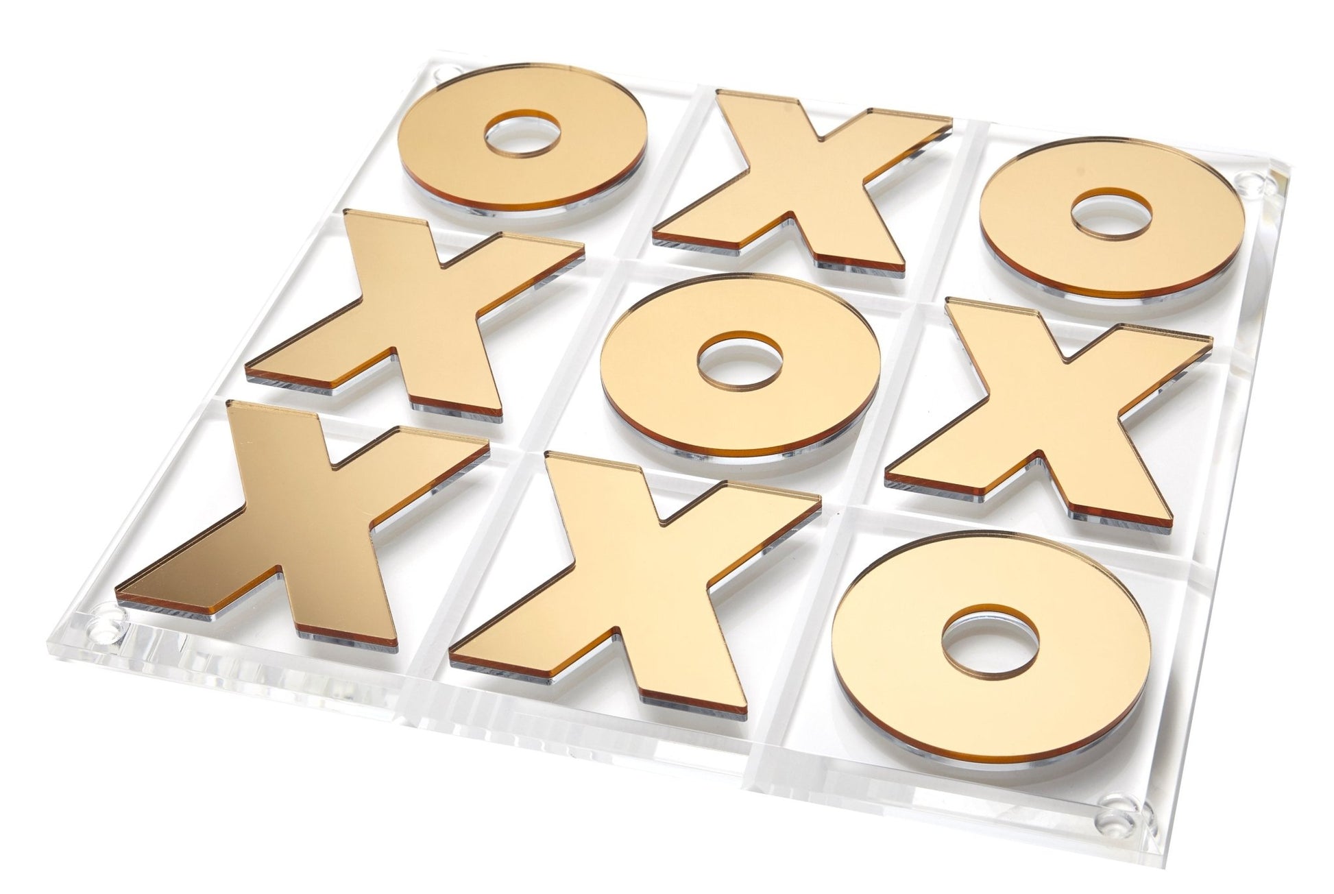 Reversible Mirror Gold + Silver Acrylic Tic Tac Toe - Tara Wilson Designs