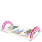 Rose Acrylic Scallop Handle Photo Tray - Tara Wilson Designs
