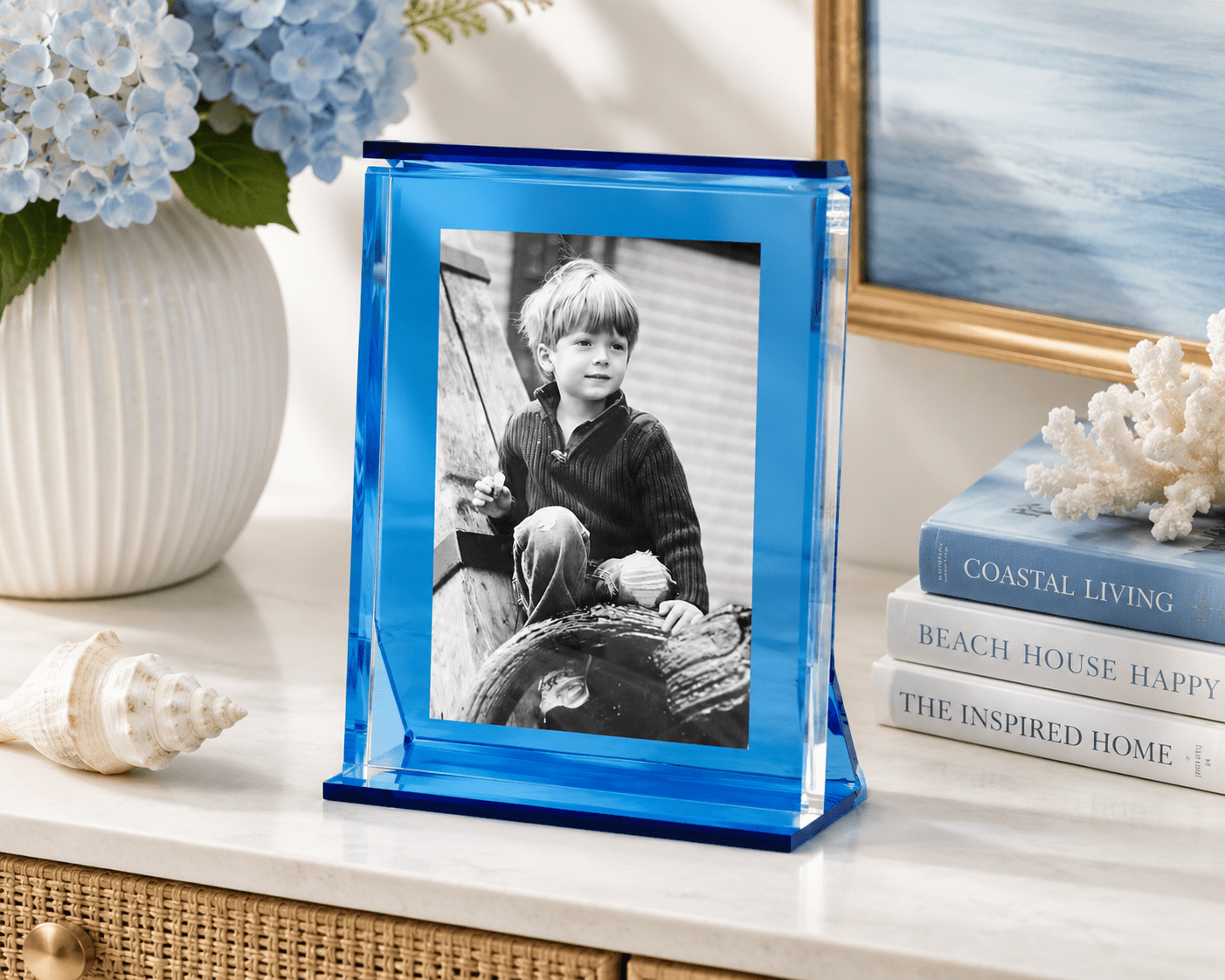 Sapphire Acrylic Retro Frame - Tara Wilson Designs