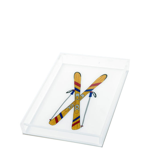 Skis Acrylic Tray - Tara Wilson Designs