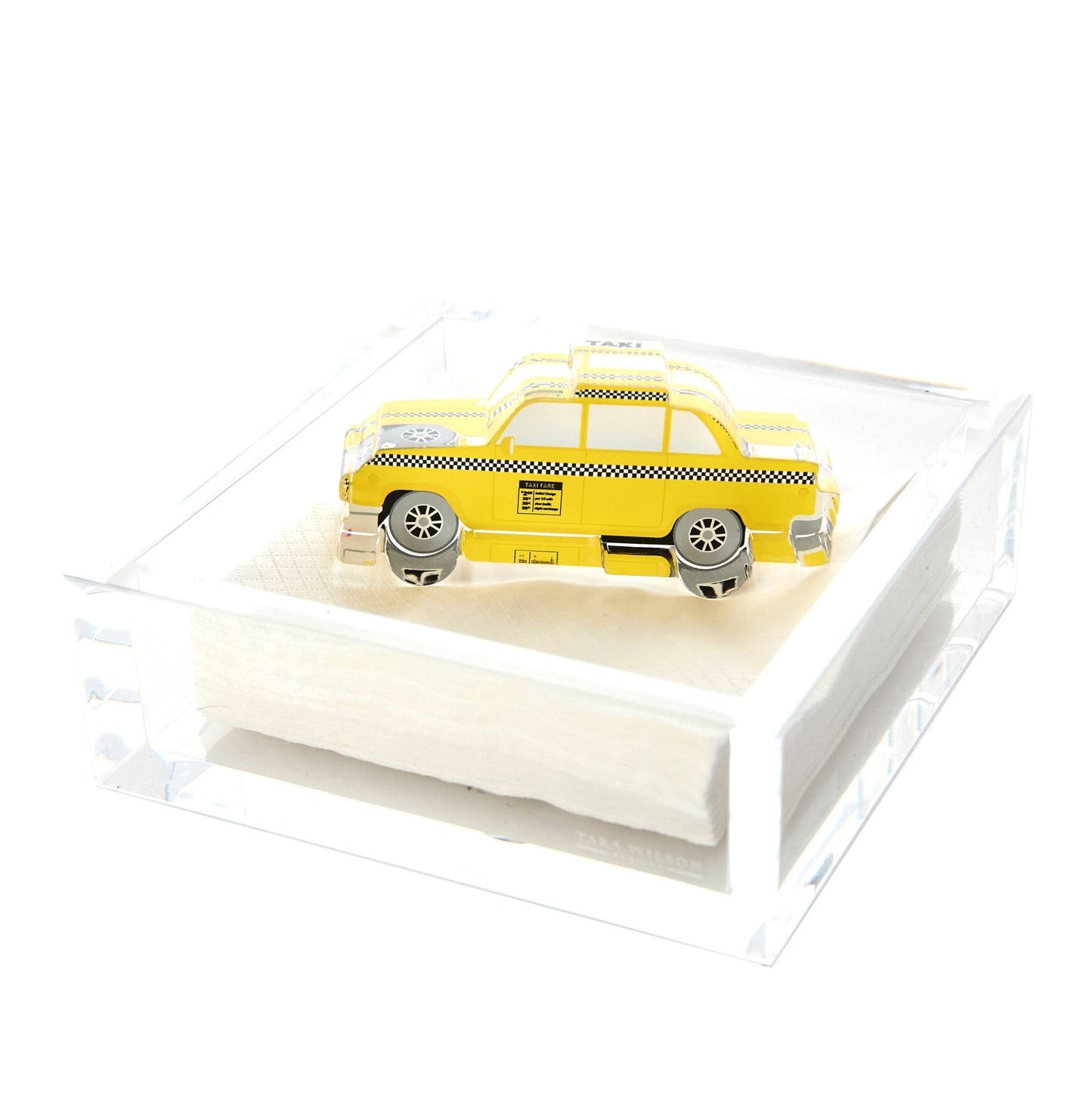 Taxi Acrylic Cocktail Napkin Holder - Tara Wilson Designs