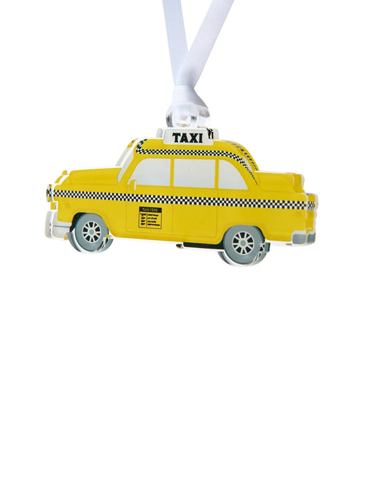 Taxi Cab Acrylic Ornament - Tara Wilson Designs