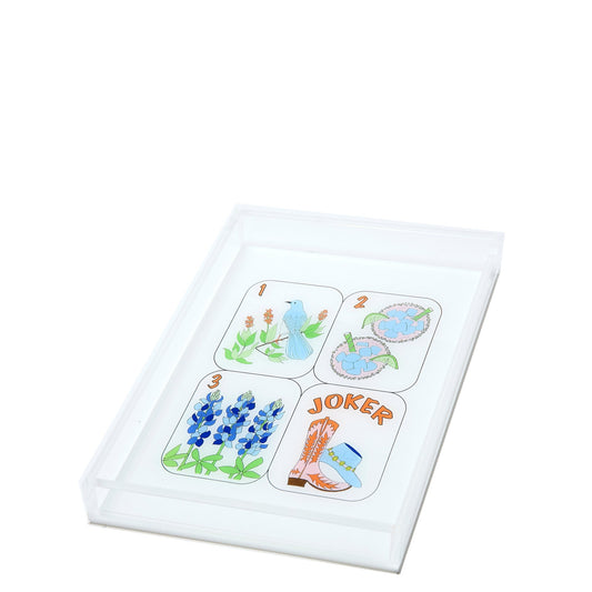 Texas Mahjong Tiles Acrylic Tray - Tara Wilson Designs