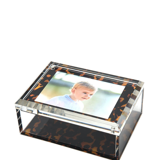 Tortoise Acrylic 5" x 7" Photo Box - Tara Wilson Designs