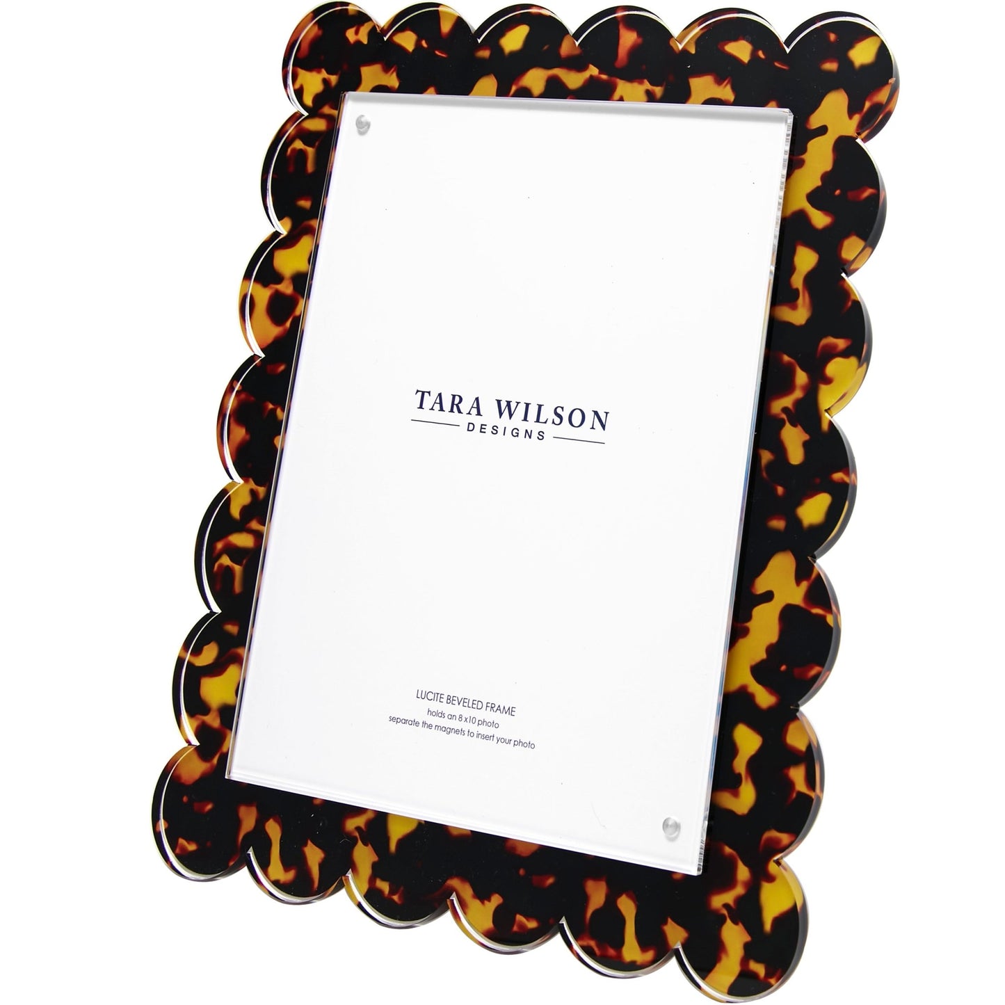 Tortoise Acrylic 8" x 10" Scallop Frame - Tara Wilson Designs