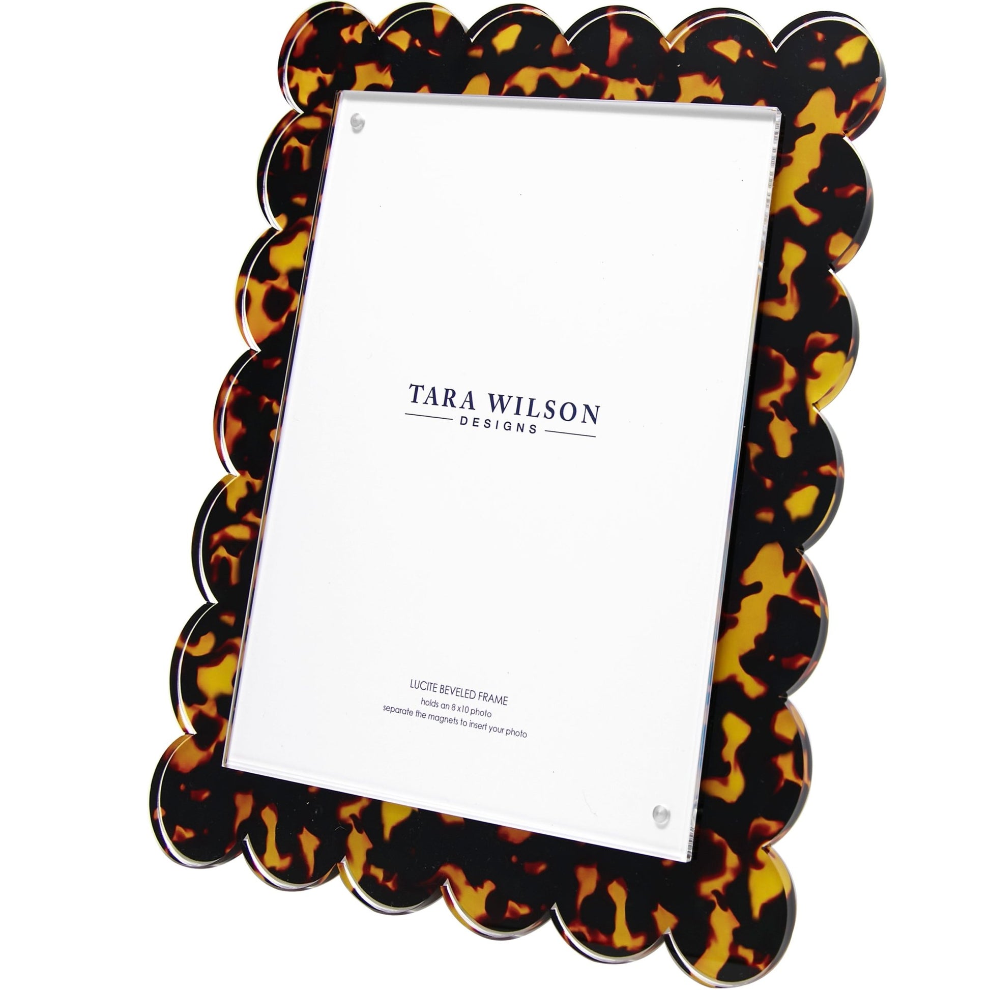 Tortoise Acrylic 8" x 10" Scallop Frame - Tara Wilson Designs