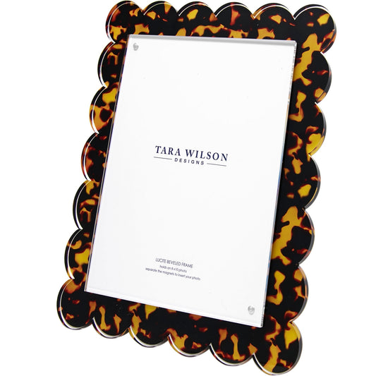 Tortoise Acrylic 8" x 10" Scallop Frame - Tara Wilson Designs