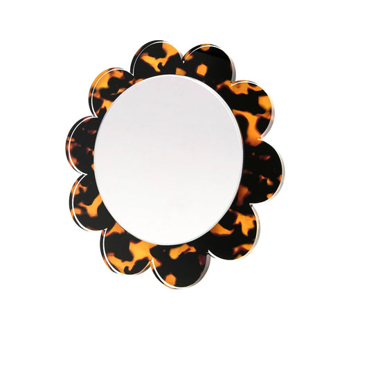 Tortoise Acrylic Daisy Mirror - Tara Wilson Designs