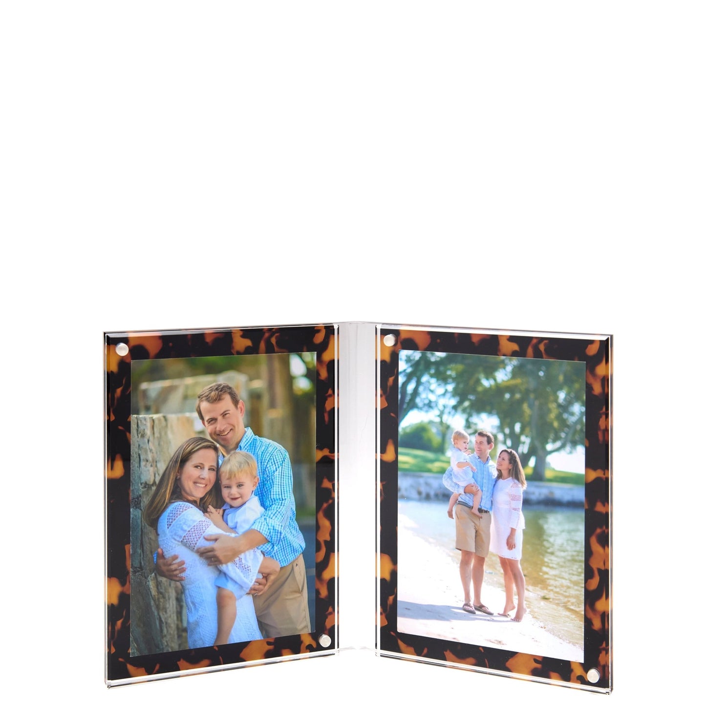 Tortoise Acrylic Large Double Bevel Frame - Tara Wilson Designs