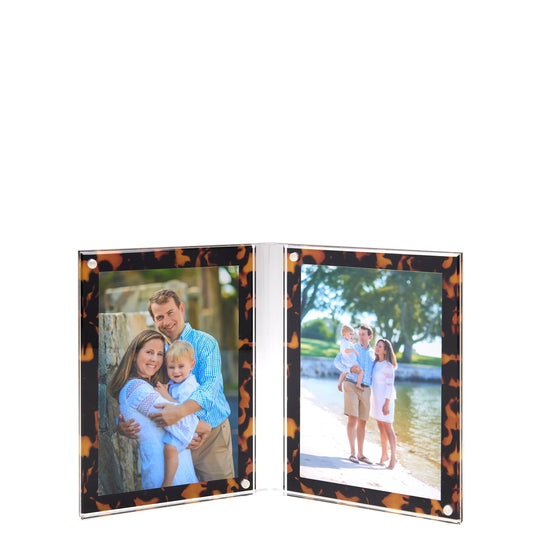 Tortoise Acrylic Large Double Bevel Frame - Tara Wilson Designs