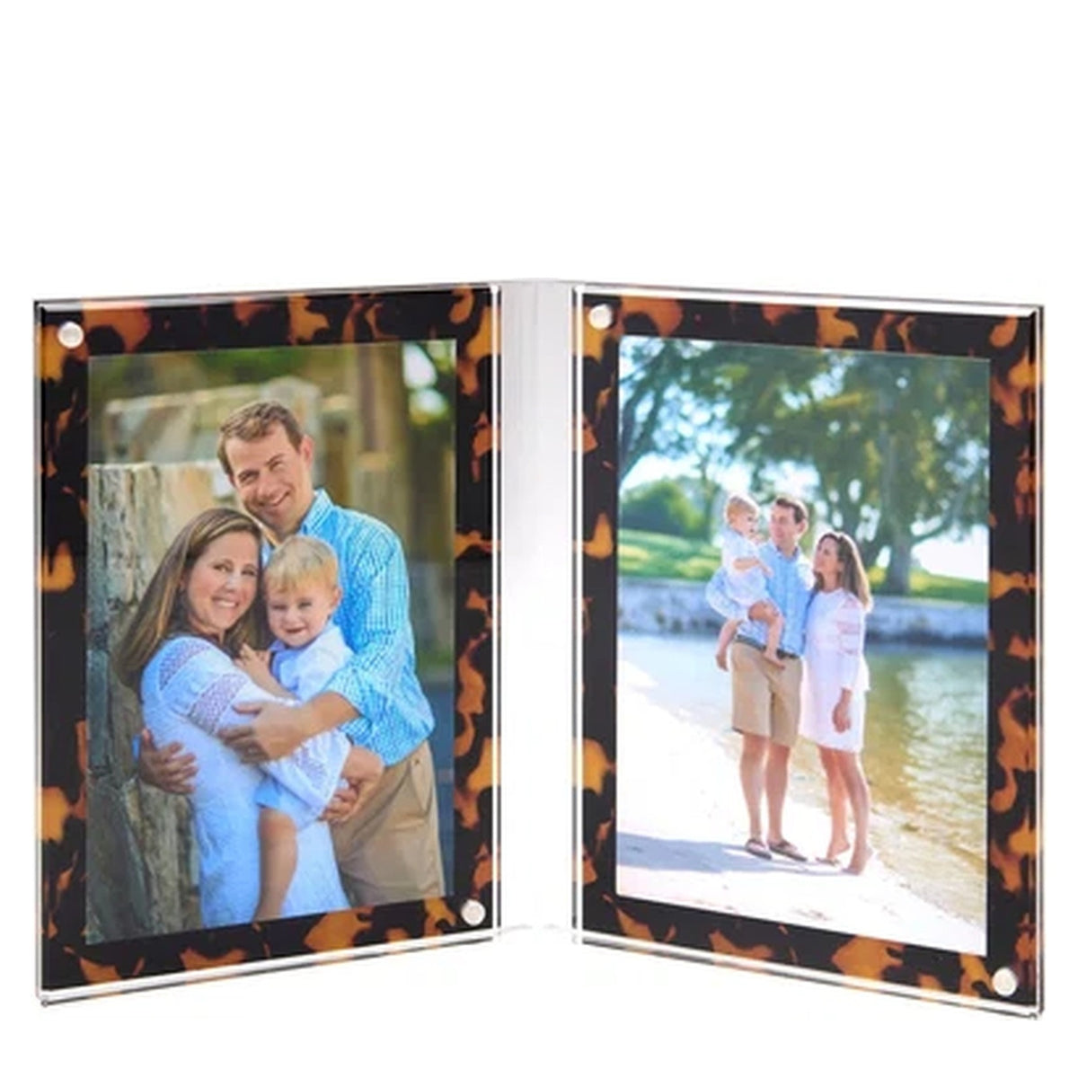 Tortoise Acrylic Large Double Bevel Frame - Tara Wilson Designs