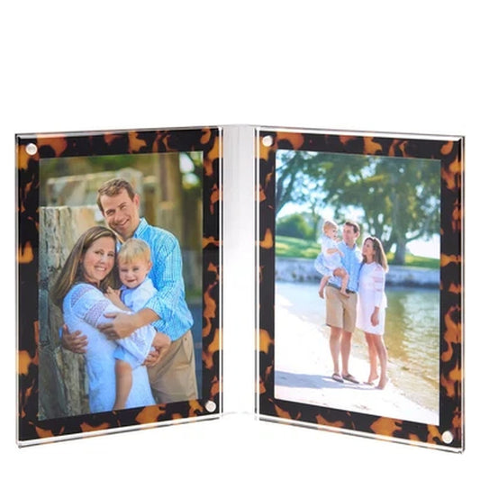 Tortoise Acrylic Large Double Bevel Frame - Tara Wilson Designs