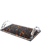 Tortoise Base Acrylic Scallop Handle Photo Tray - Tara Wilson Designs