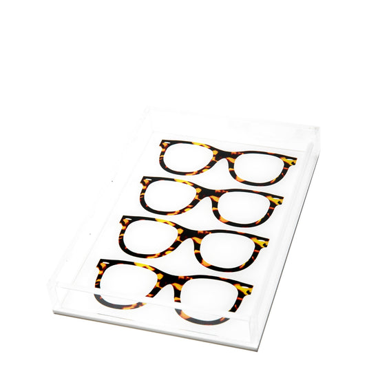 Tortoise Glasses Acrylic Tray - Tara Wilson Designs