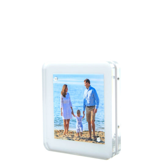White Acrylic 4" x 4" Flip Frame - Tara Wilson Designs
