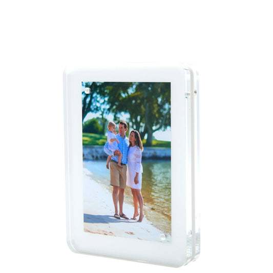 White Acrylic 4" x 6" Flip Frame - Tara Wilson Designs