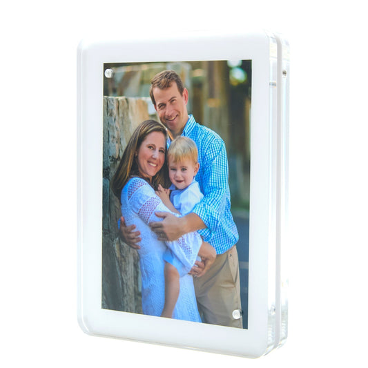 White Acrylic 5" x 7" Flip Frame - Tara Wilson Designs