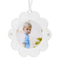 White Acrylic Double - Sided Daisy Ornament - Tara Wilson Designs