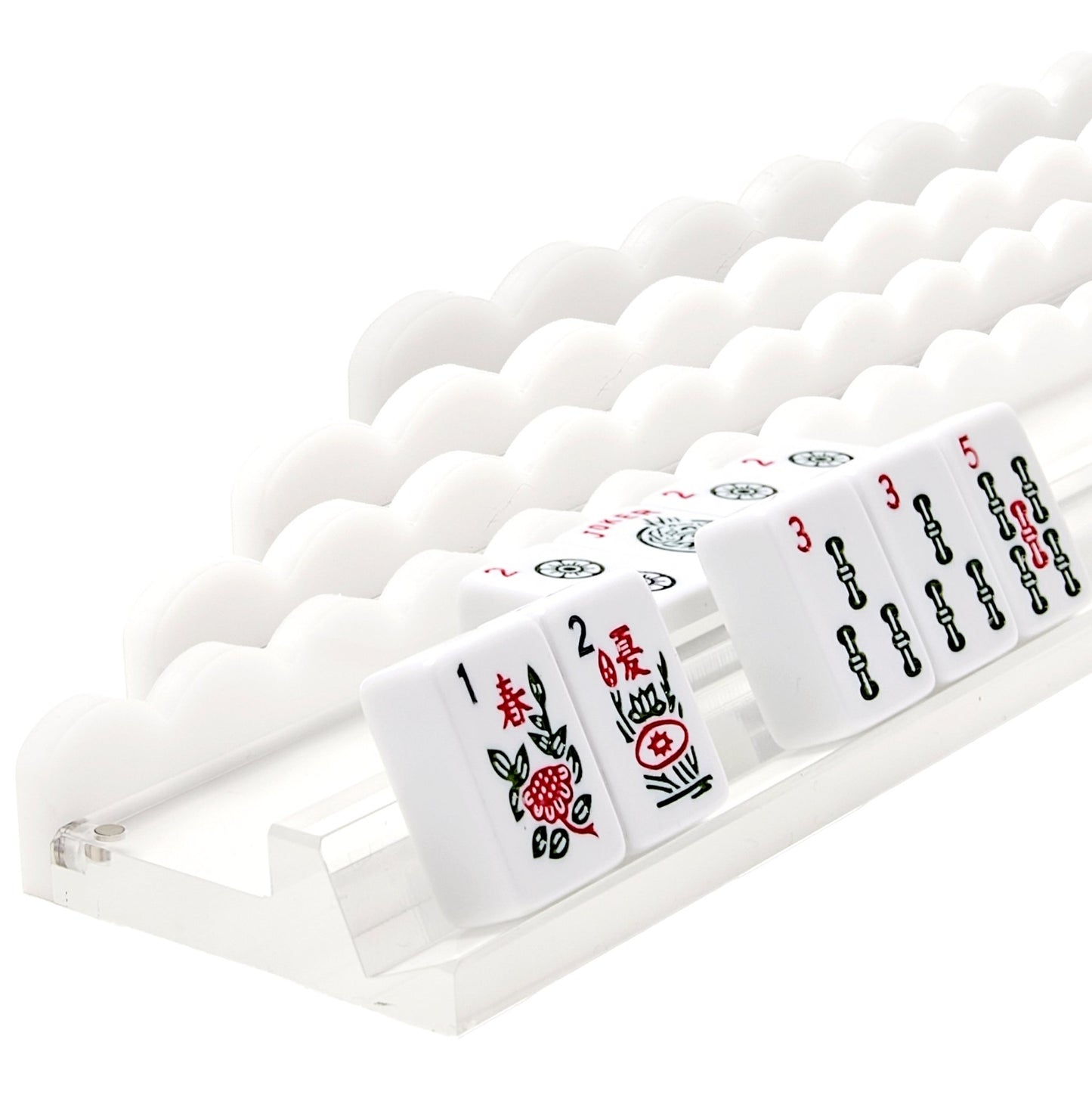 White Acrylic Mahjong Racks - Tara Wilson Designs