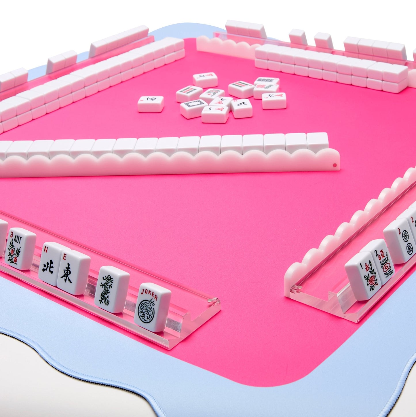 White Acrylic Mahjong Racks - Tara Wilson Designs