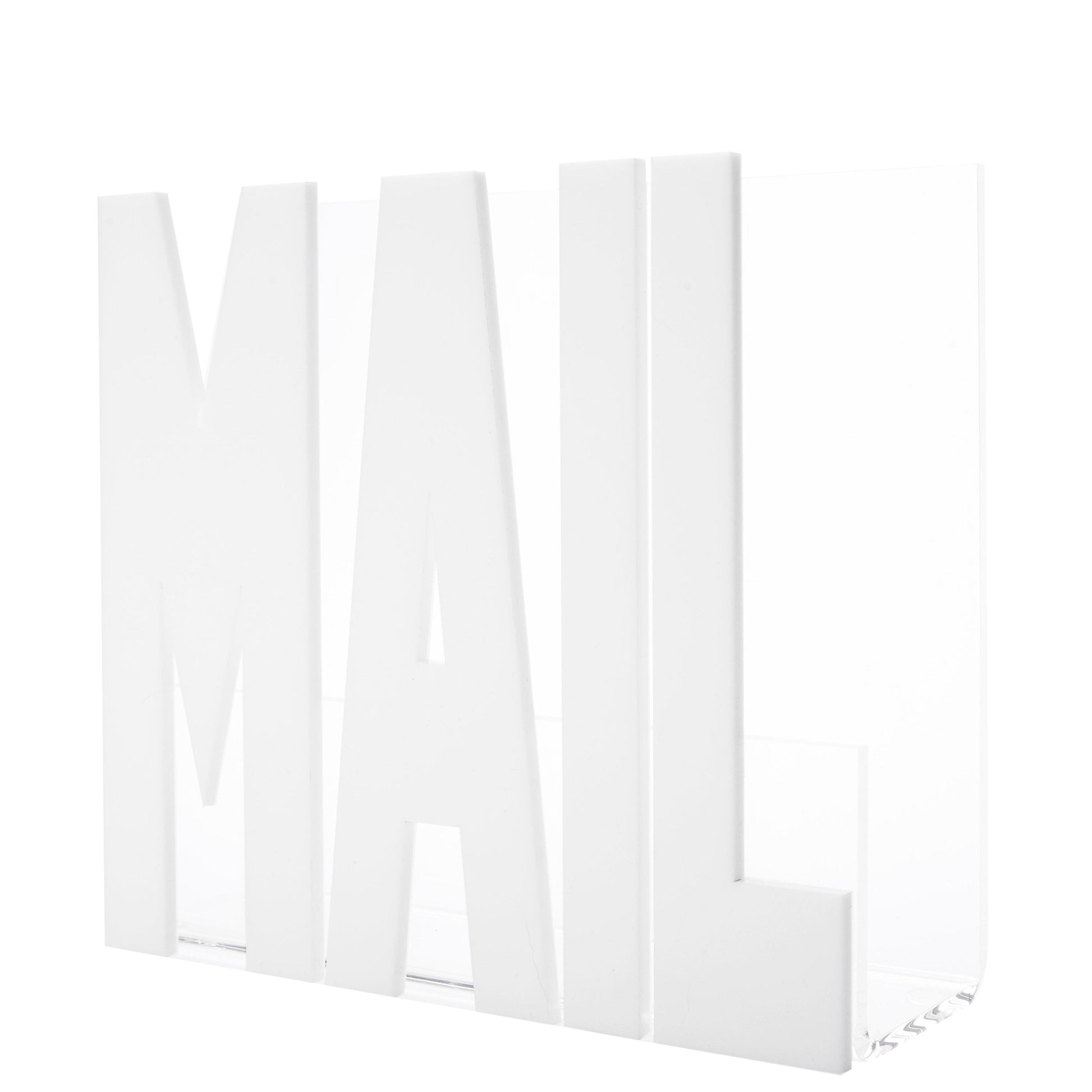 White Acrylic Mail Holder - Tara Wilson Designs