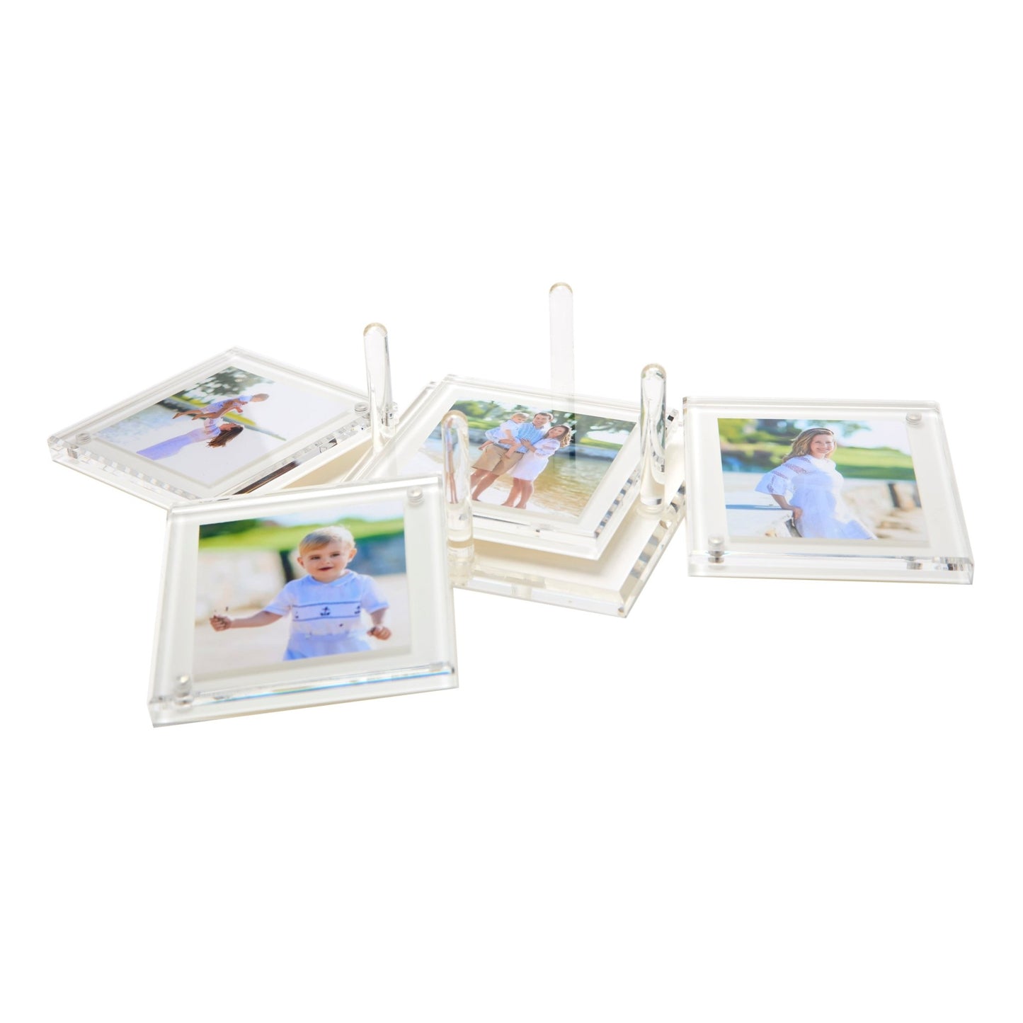 White Acrylic Photo Drink Coasters - Tara Wilson Designs