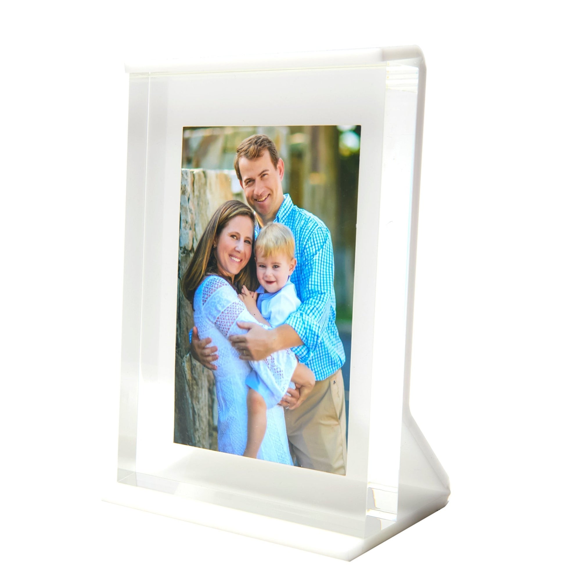 White Acrylic Retro Frame - Tara Wilson Designs