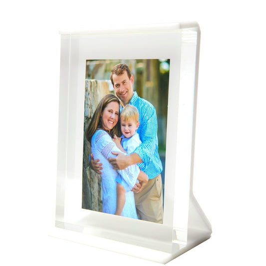 White Acrylic Retro Frame - Tara Wilson Designs