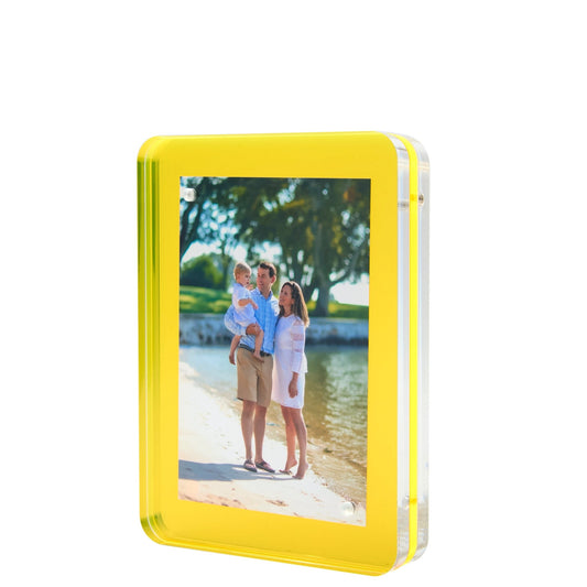 Yellow Acrylic 4" x 6" Flip Frame - Tara Wilson Designs