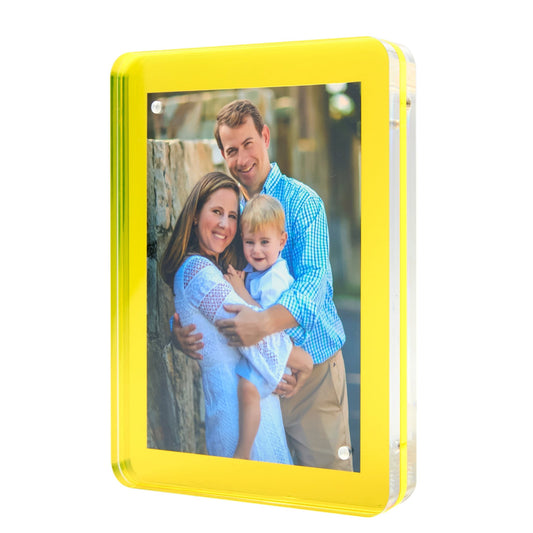 Yellow Acrylic 5" x 7" Flip Frame - Tara Wilson Designs