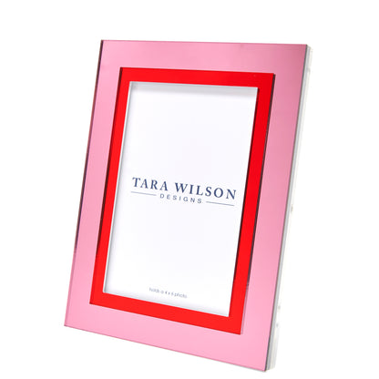 INLAID FRAME - RED & PINK