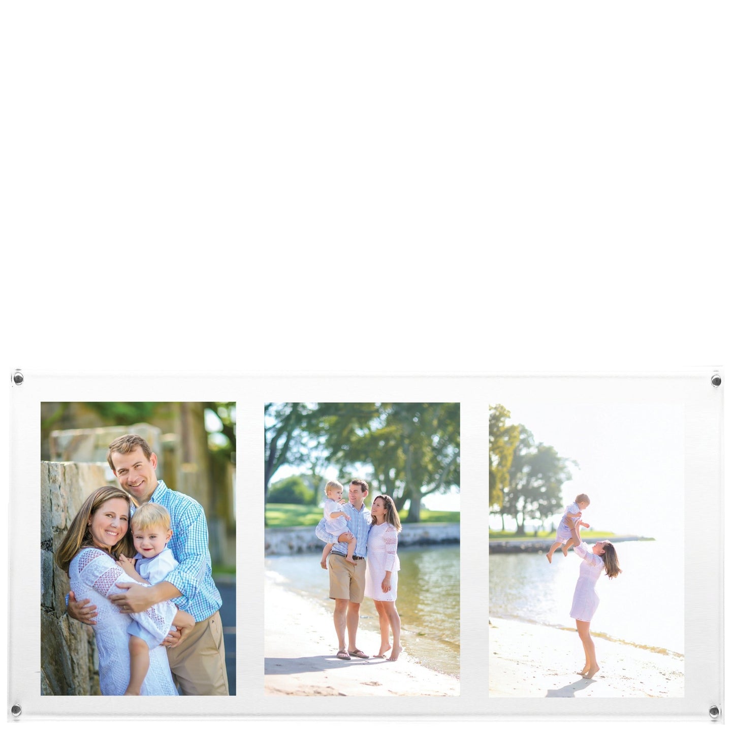 Acrylic 5" x 7" Three Photos Wall Hanging Frame - Tara Wilson Designs