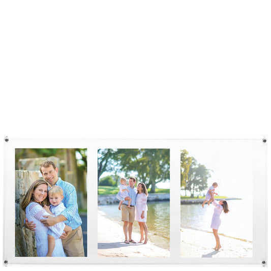 Acrylic 5" x 7" Three Photos Wall Hanging Frame - Tara Wilson Designs