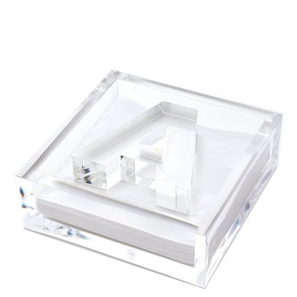 Clear A Acrylic Napkin Weight - Tara Wilson Designs