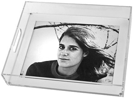 Clear Acrylic 13" x 16" Photo Tray with White Mat - Tara Wilson Designs