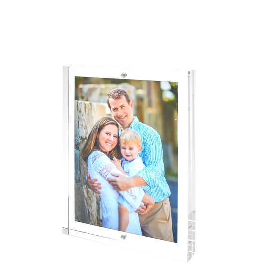 Clear Acrylic 5" x 7" Double - Sided Thick Block Frame - Tara Wilson Designs