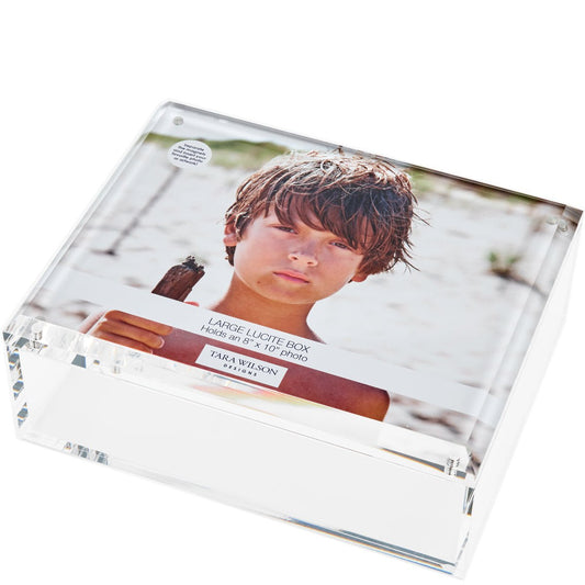 Clear Acrylic 8" x 10" Photo Box - Tara Wilson Designs