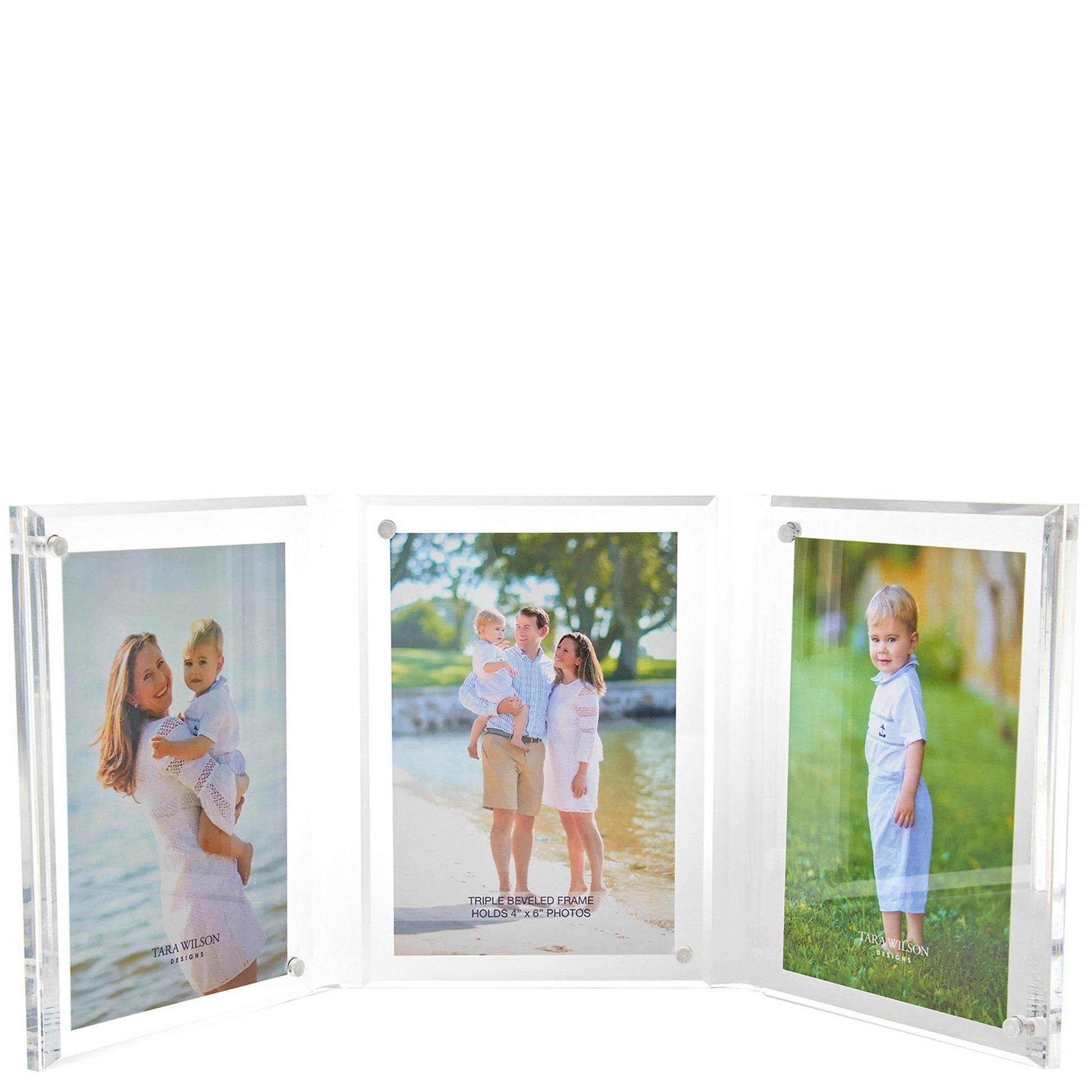 Clear Acrylic Large Triple Bevel Frame - Tara Wilson Designs