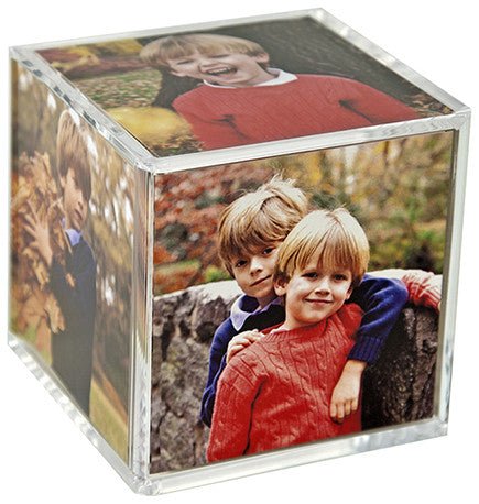 Clear Acrylic Retro Photo Cube - Tara Wilson Designs