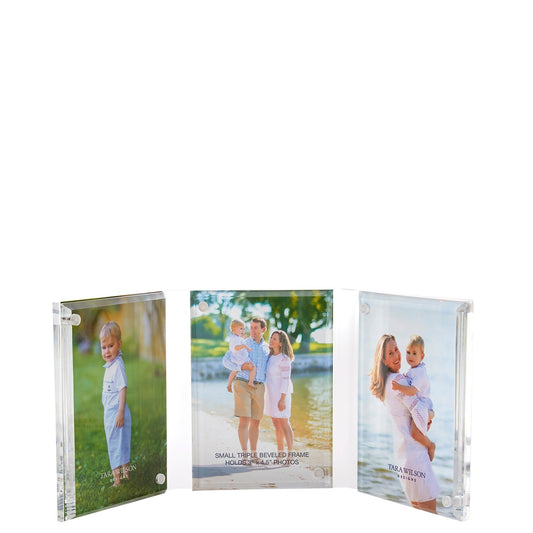 Clear Acrylic Small Triple Bevel Frame - Tara Wilson Designs