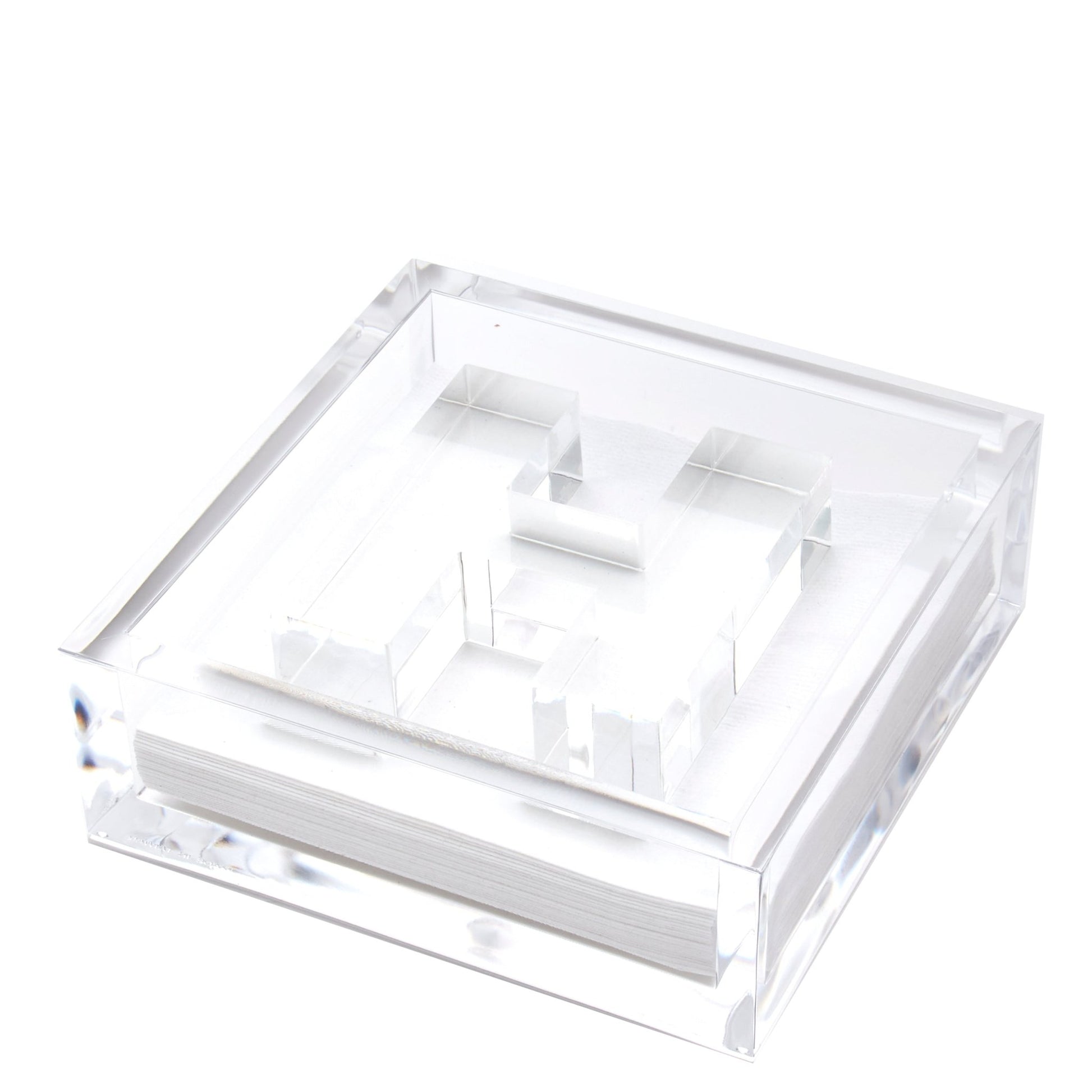 Clear H Acrylic Napkin Weight - Tara Wilson Designs
