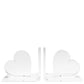 Clear Heart Acrylic Bookends - Tara Wilson Designs