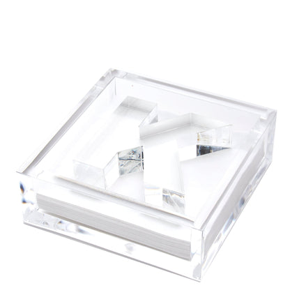 Clear K Acrylic Napkin Weight - Tara Wilson Designs