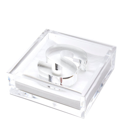 Clear S Acrylic Napkin Weight - Tara Wilson Designs