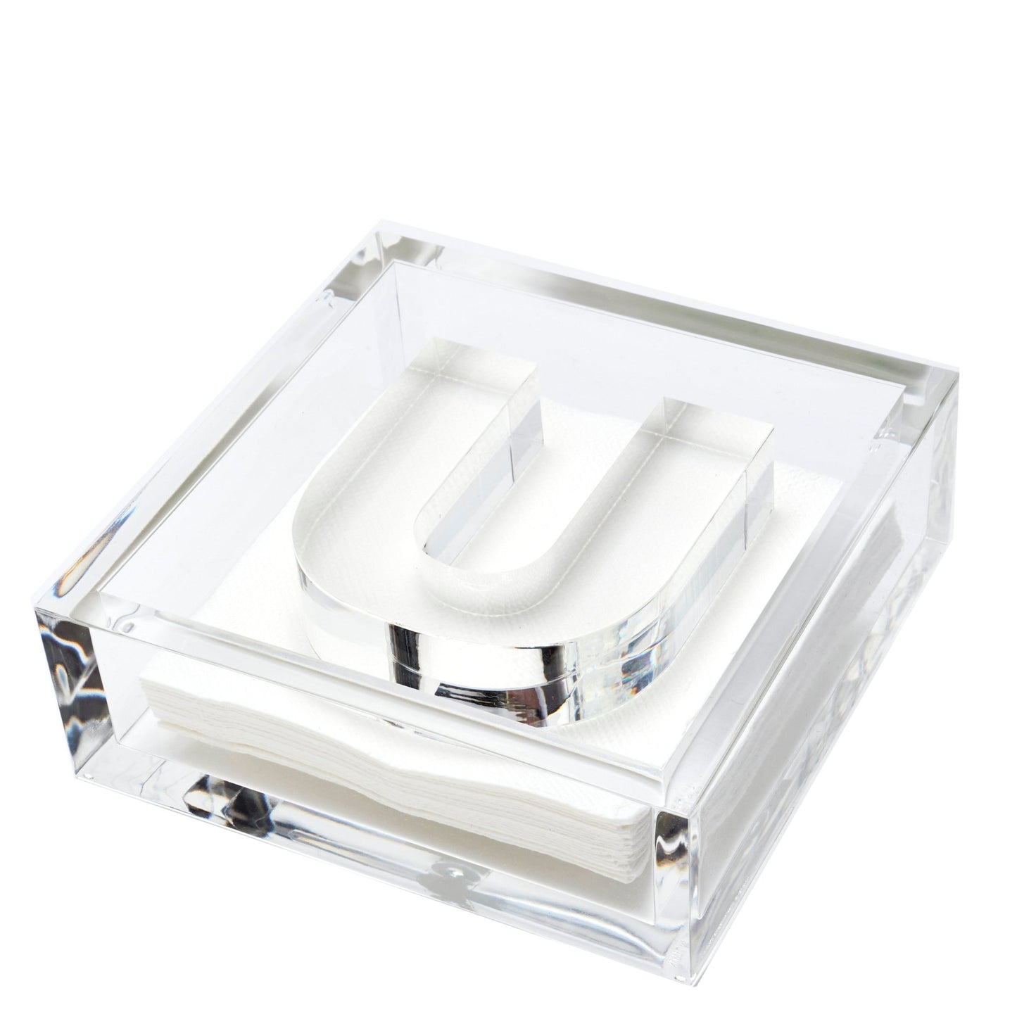 Clear U Acrylic Napkin Weight - Tara Wilson Designs